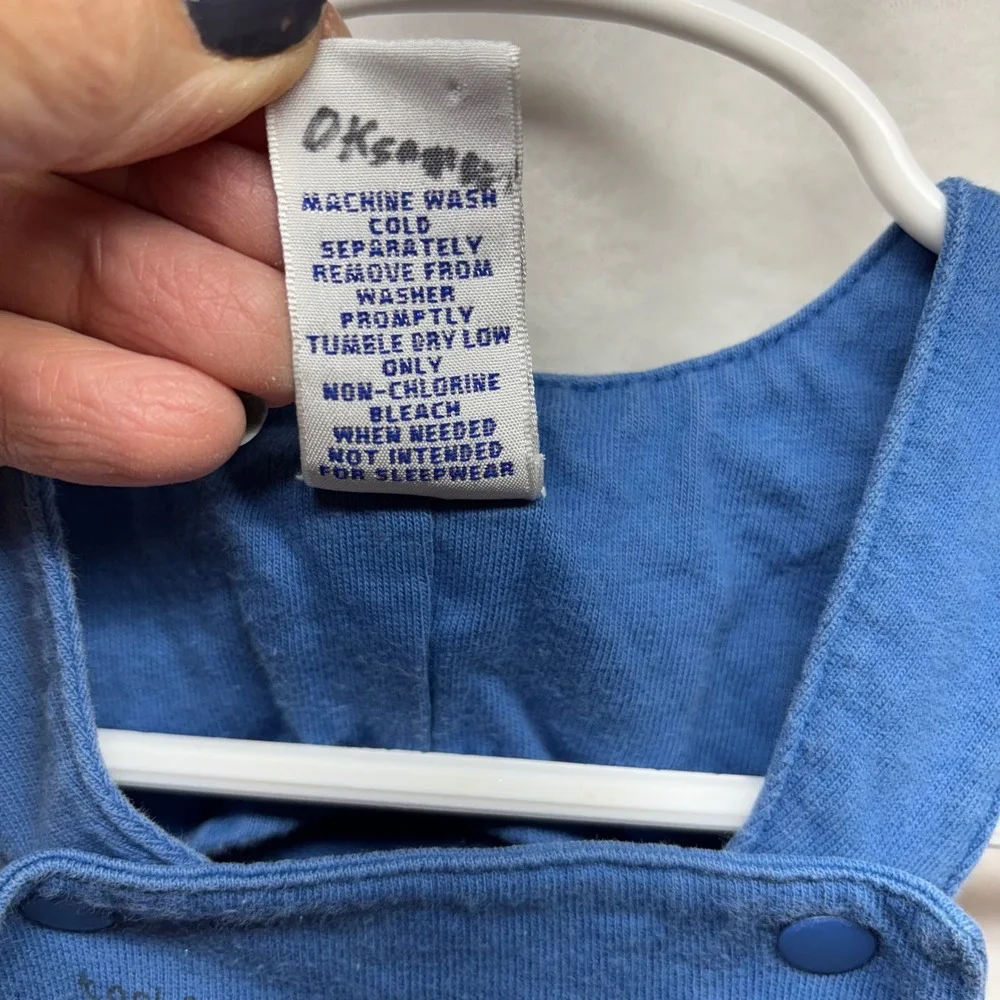 Gymboree Blue Tool Embroidered Cotton Baby Overalls 3-6‎ Months